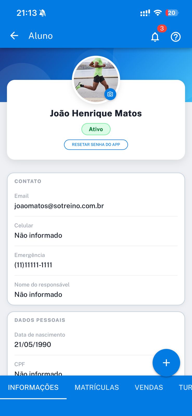 Controle de alunos