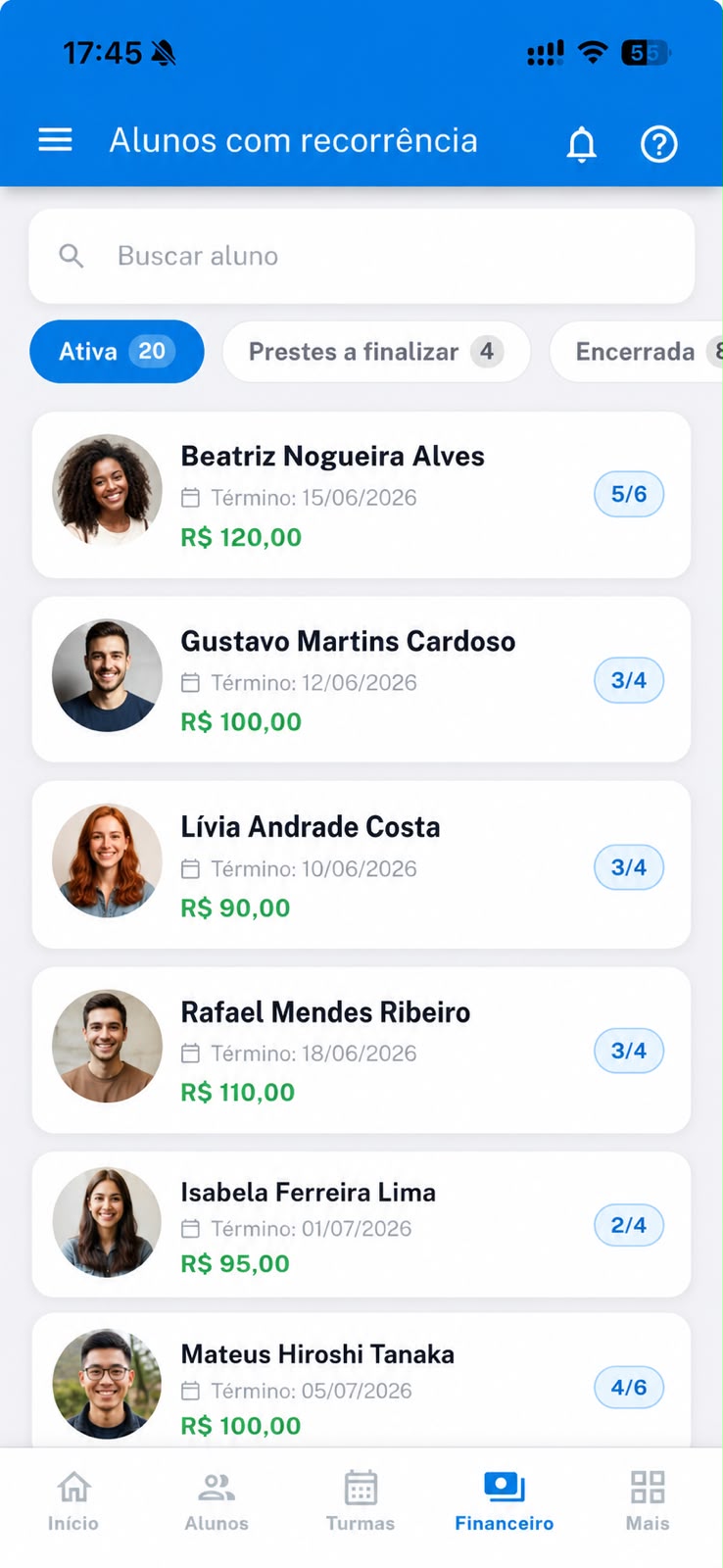 Cobrança automática